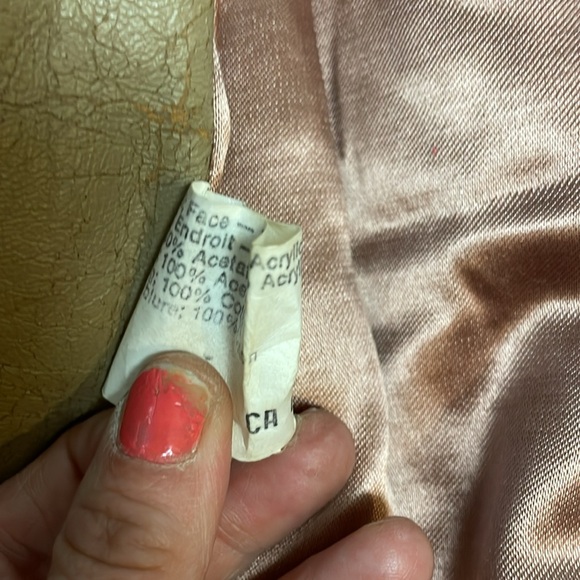 Vintage 70s faux fur vegan leather long belted coat - Picture 10 of 12